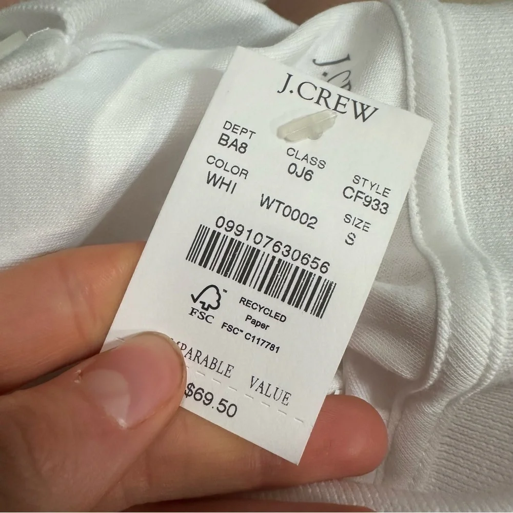J crew Soft-touch polo shirt white